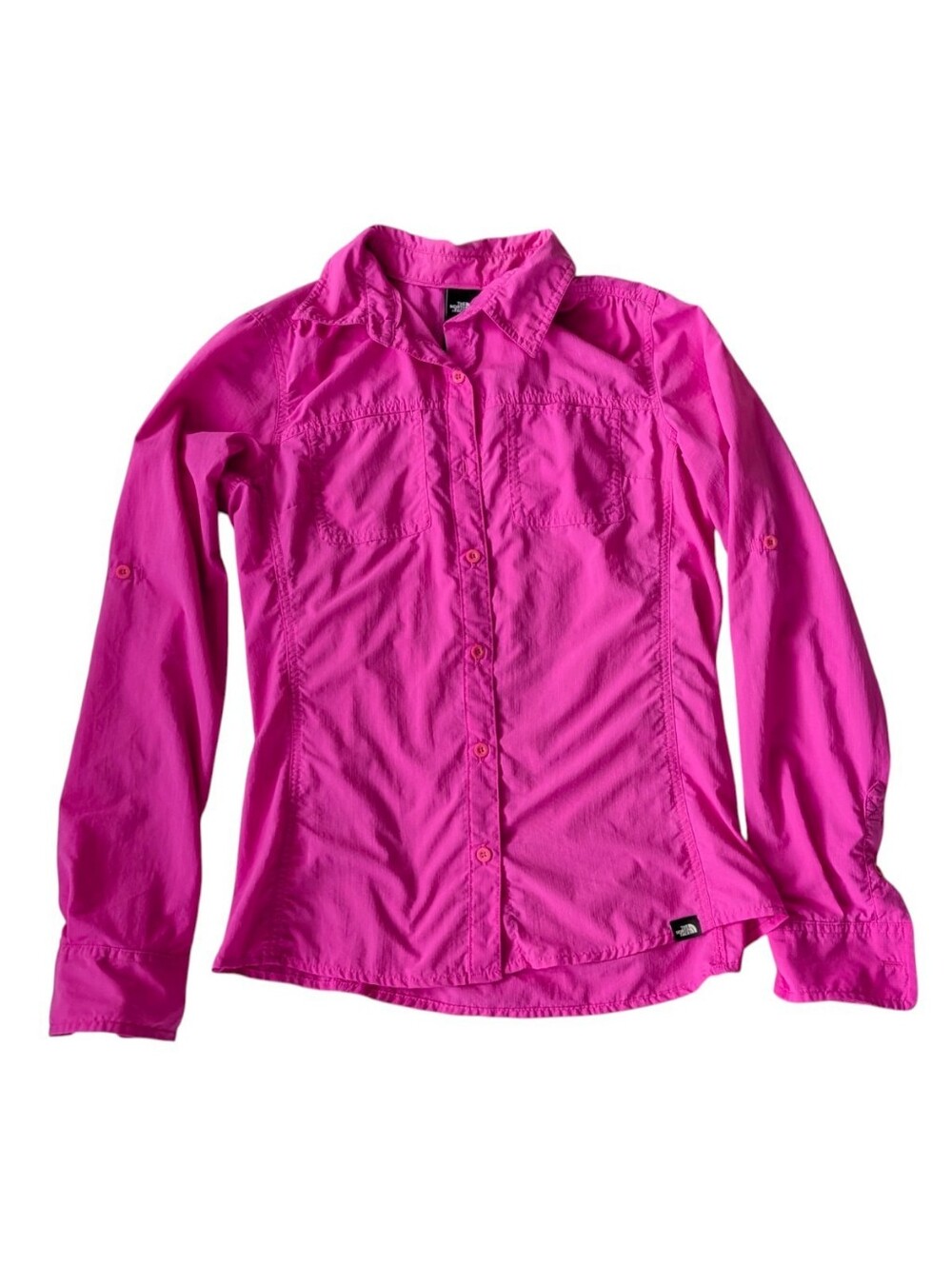 The North Face Hot Pink Button Down Shirt Size Small